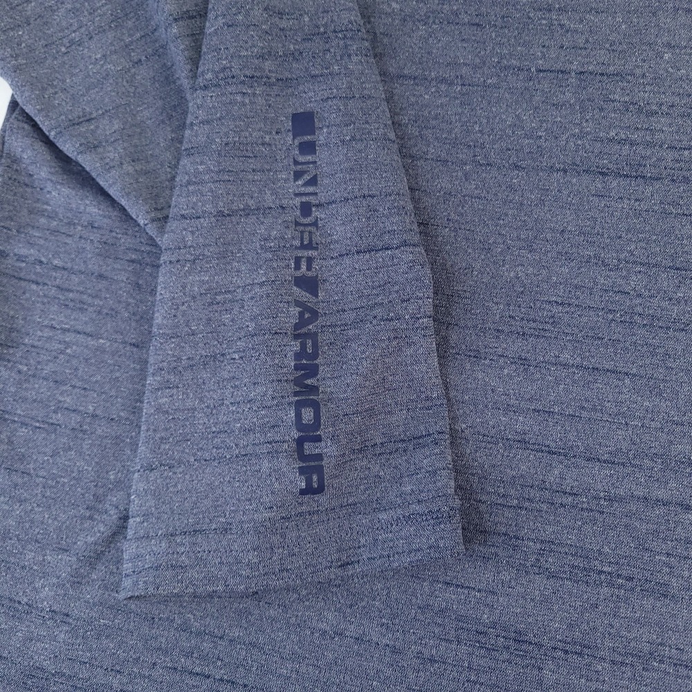 Under Armour Hoodie Mens 2XL Gray Blue HeatGear Loose Fit Lightweight Pullover - Picture 3 of 9